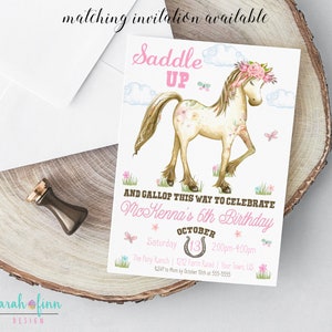 Adopt a Pony Printable Sign and Certificate Girl Horse Birthday Party ...