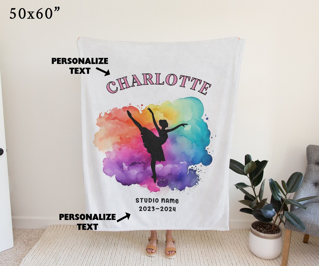 Personalized Ballet Dance Blanket Dance Sister Gift for Dancer