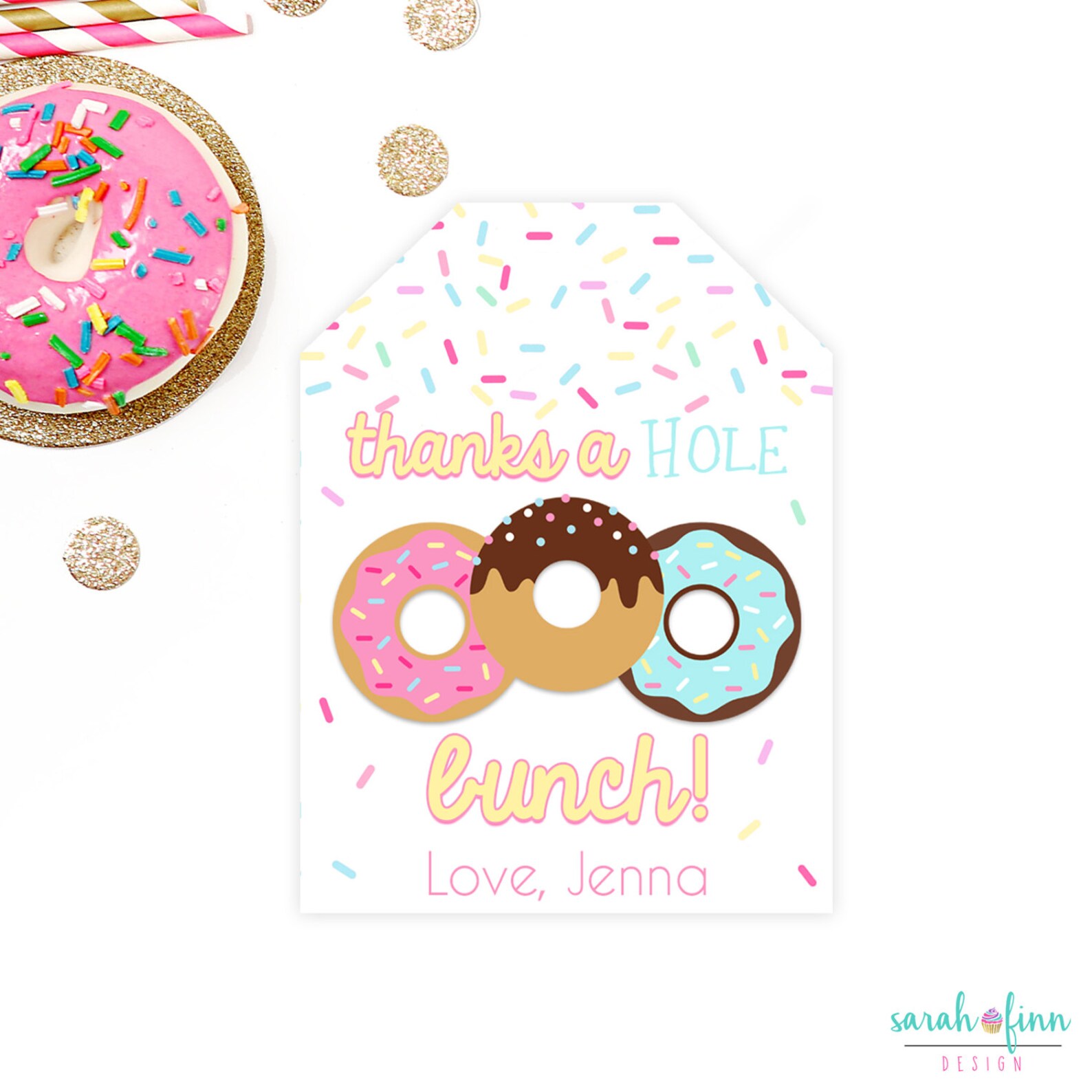 Donut Favor Tags Donut Party Favor Tag Donut Birthday Favor | Etsy
