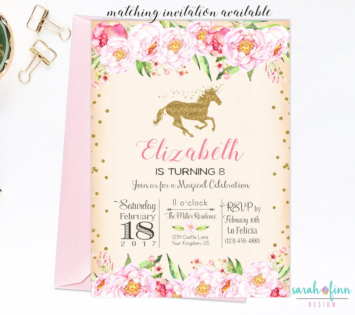 Unicorn Party Printable Adopt a Unicorn Birthday Sign Magical - Etsy