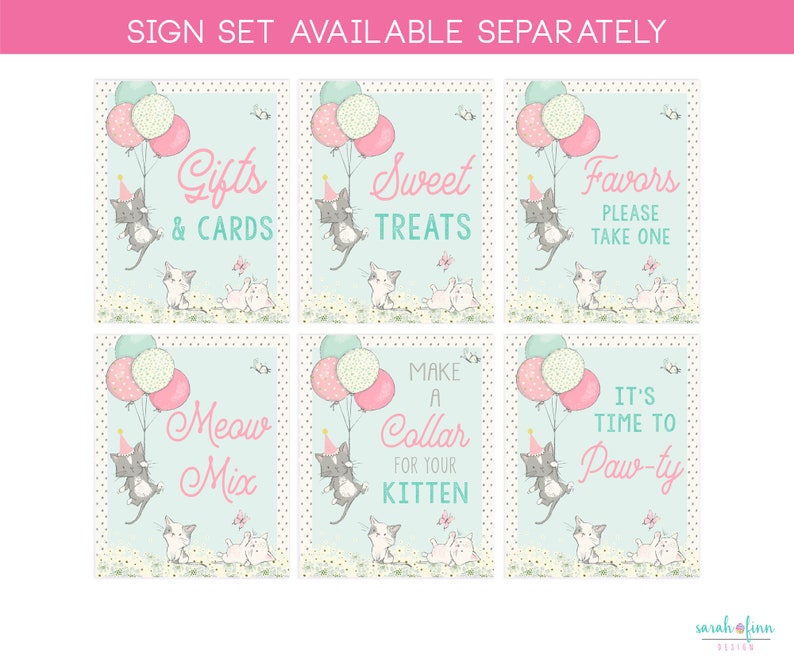 Adopt a Kitten Sign and Certificate Kitty Printable Cat - Etsy
