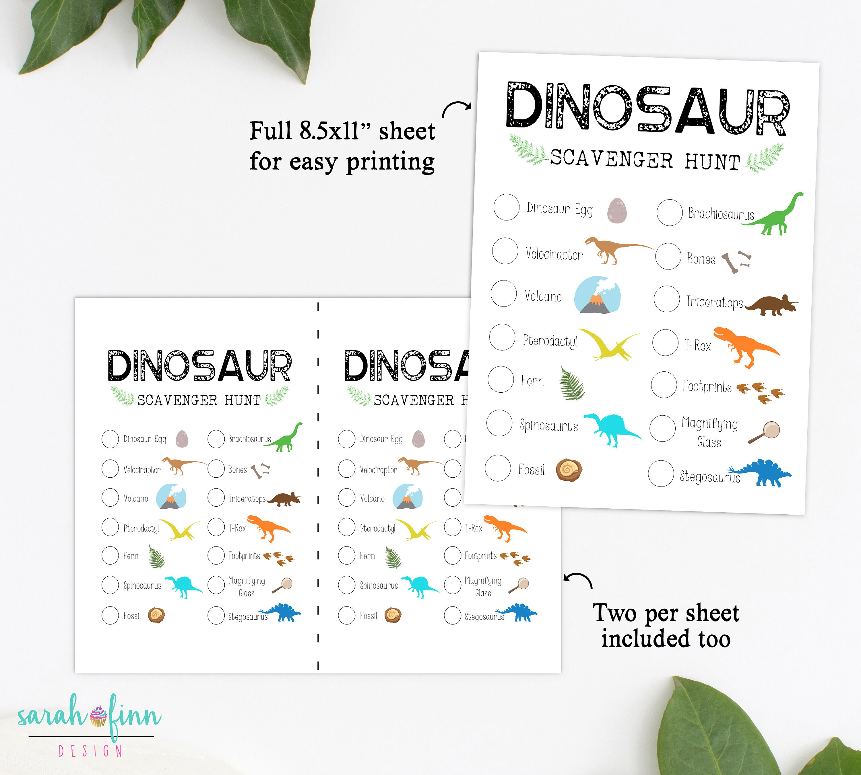 Printable Dinosaur Party Game and Scavenger Hunt - Play Party Plan