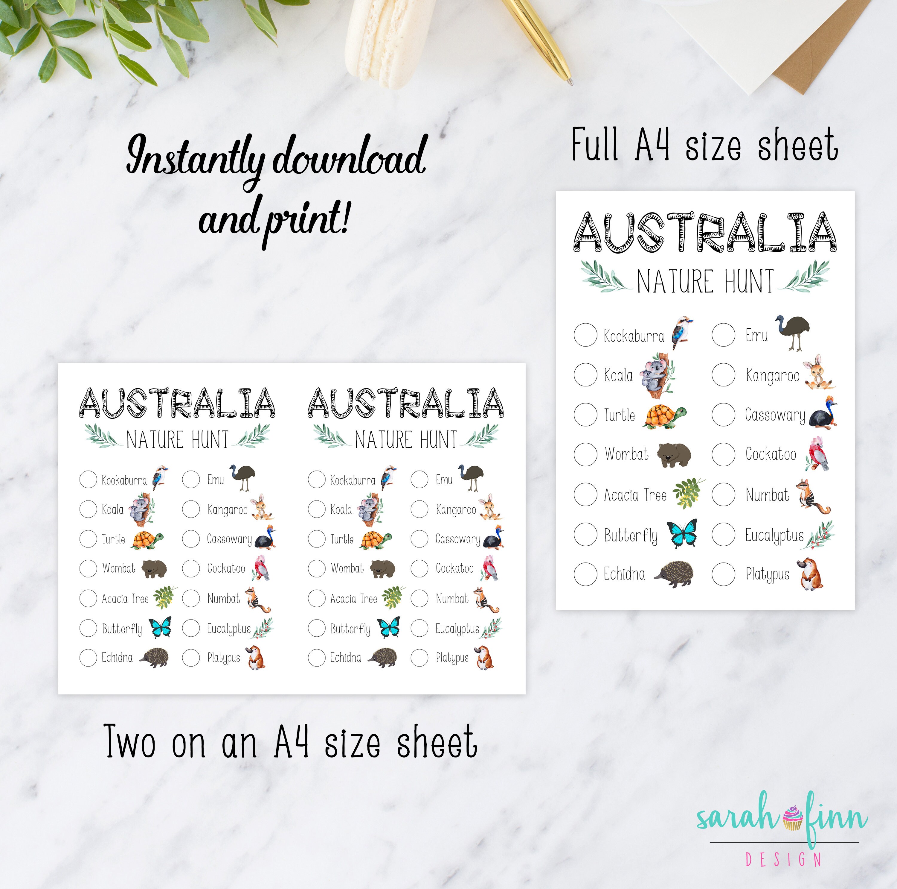 Australia Scavenger Hunt Australian Nature Hunt Printable Etsy België