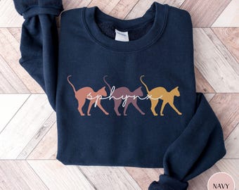 Sphynx Cat Sweatshirt Gift for Sphynx Cat Lover Sphynx Cat Owner Sweatshirt Sphynxies Shirt Naked Cat Lover Gift Cat Sweatshirt Sphynx Mom
