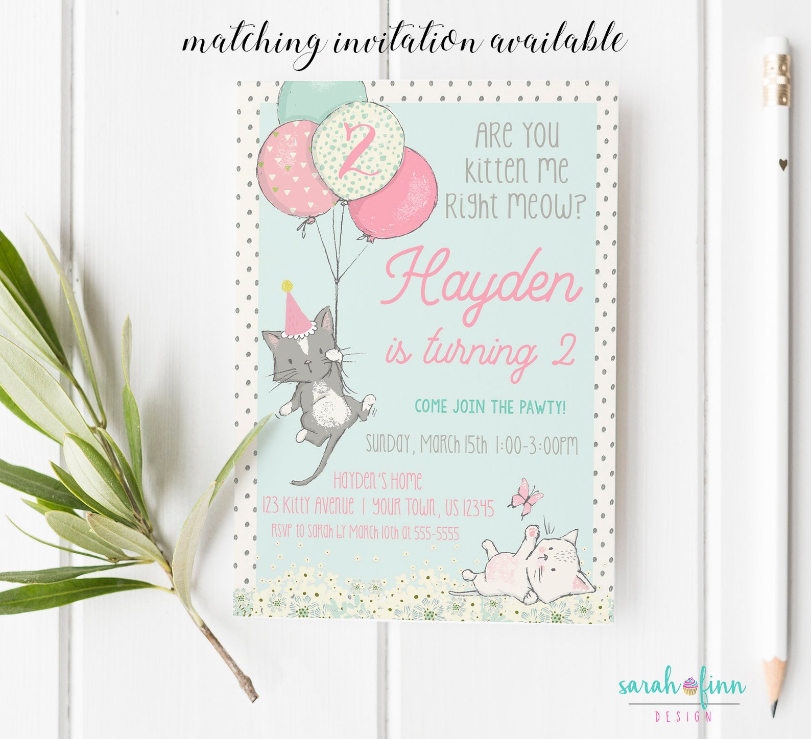 Adopt a Kitten Sign and Certificate Kitty Printable Cat - Etsy