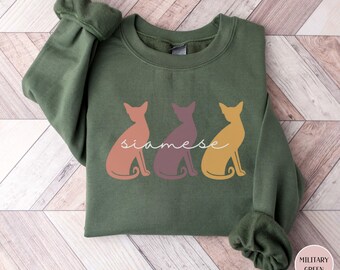 Siamese Cat Sweatshirt Gift for Siamese Cat Lover Siamese Cat Owner Sweatshirt Siamie Gift Sealies Cat Sweatshirt Siamese Owner Gift