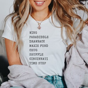 Tap Dance Shirt Tap Terms Shirt for Tap Dancer Gift Dancer Shirt Gift for Tapper Dance shirt Tap Teacher Gift Tap Instructor T-Shirt White