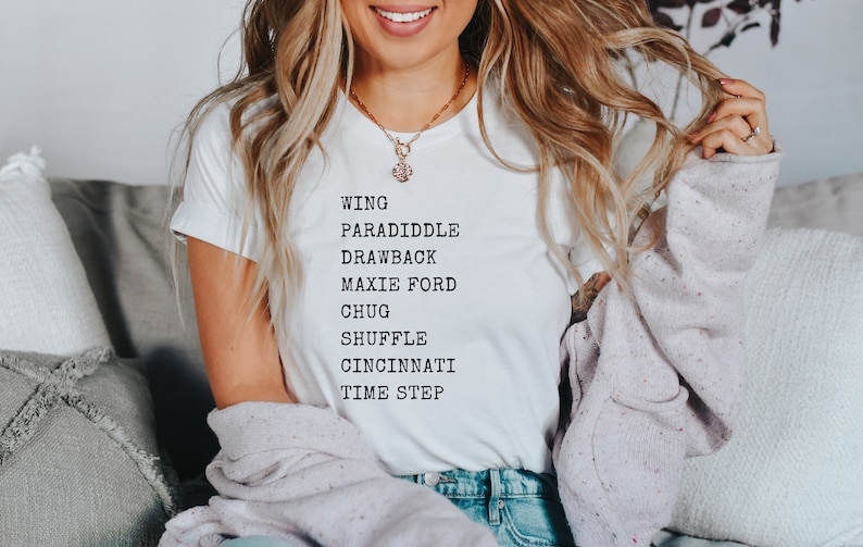 Tap Dance Shirt Tap Terms Shirt for Tap Dancer Gift Dancer Shirt Gift for Tapper Dance shirt Tap Teacher Gift Tap Instructor T-Shirt White