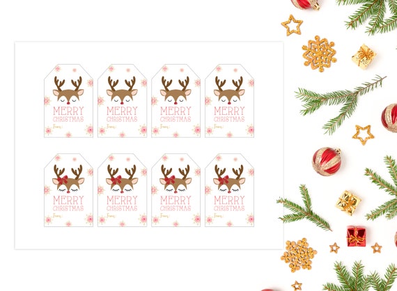 Personalized Christmas Stickers, Reindeer Family Holiday Gift Labels,  Family Christmas Stickers – Paper Cute Ink