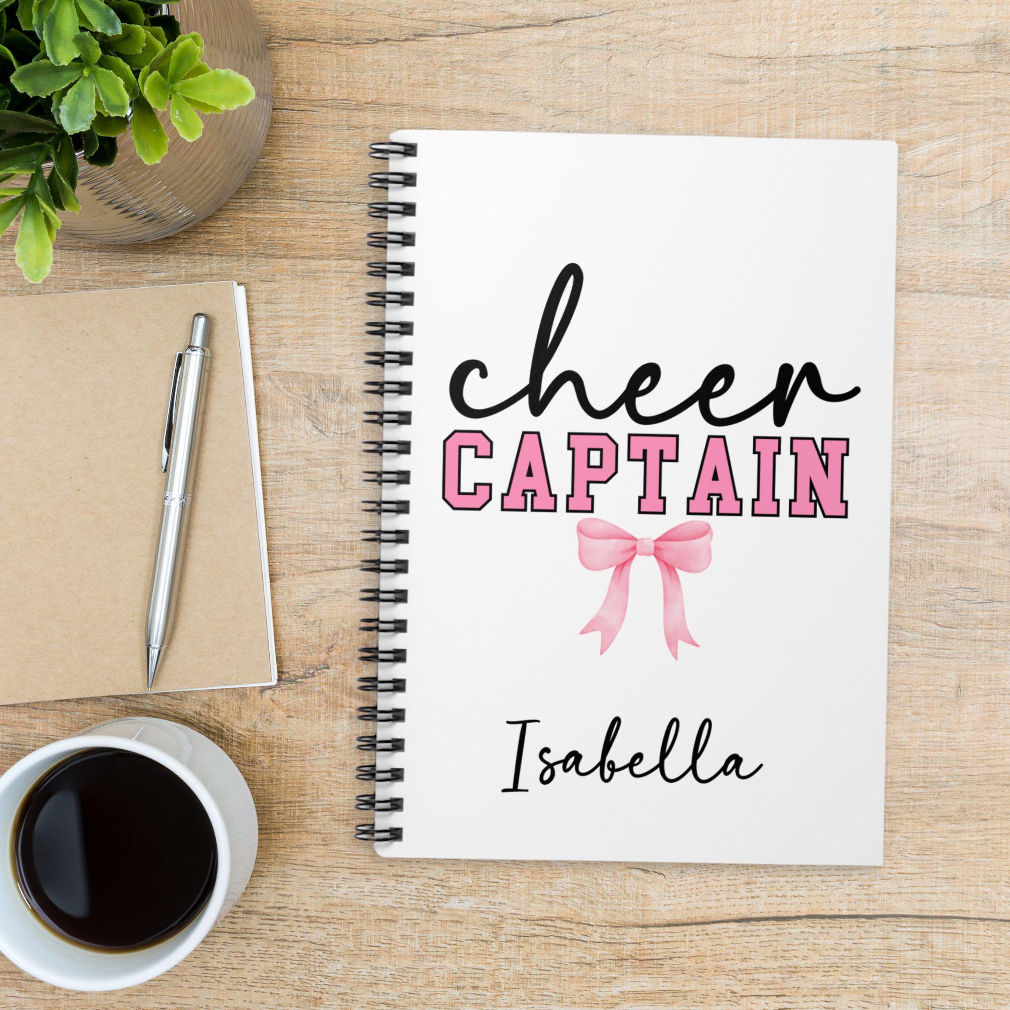 Cheer Captain Gift Spiral Notebook Cheerleading Gift Custom Notebook ...
