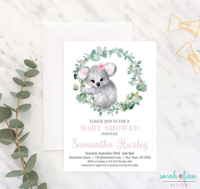 Koala Baby Shower Invitations Baby Viewer