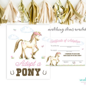 Horse Thank You Card Pony Birthday Printable Thank You Card Farm Cowgirl Digital Thank You Card Horse Party Pony Birthday image 7