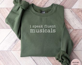 Broadway Musicals Sweatshirt Broadway Lover Sweater Musical lover Gift Broadways Songs Crewneck Drama Club Gift Musical Theatre Sweatshirt