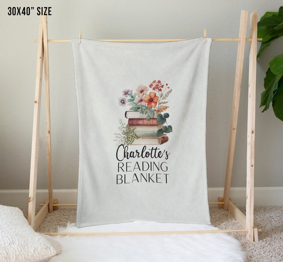 Personalized Reading Blanket Gift for Book Lover Book Blanket Reading Throw Blanket Librarian Gift Reading Minky Blanket Reading Gift