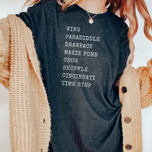 Tap Dance Shirt Tap Terms Shirt for Tap Dancer Gift Dancer Shirt Gift for Tapper Dance shirt Tap Teacher Gift Tap Instructor T-Shirt Dark Grey Heather