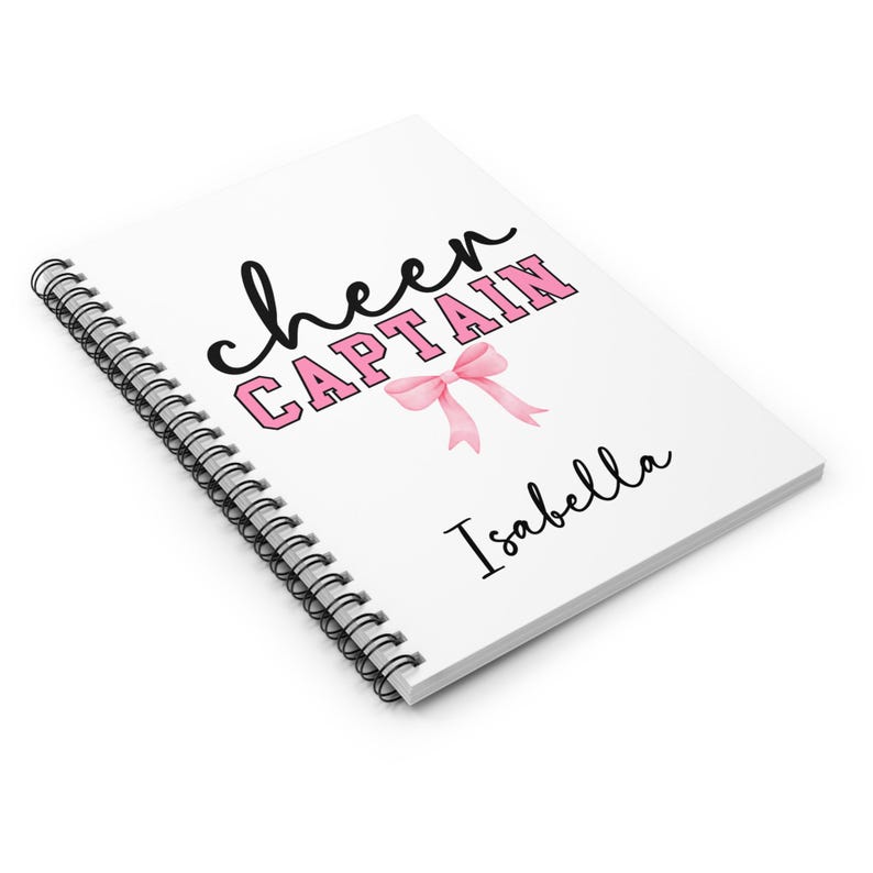 Cheer Captain Gift Spiral Notebook Cheerleading Gift Custom Notebook ...