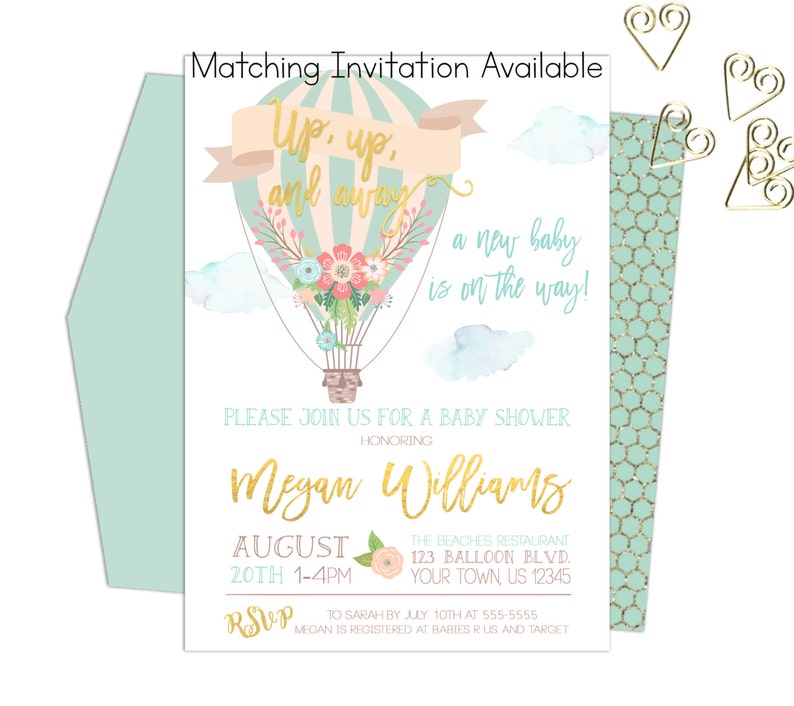 Hot Air Balloon Thank You Party Sticker