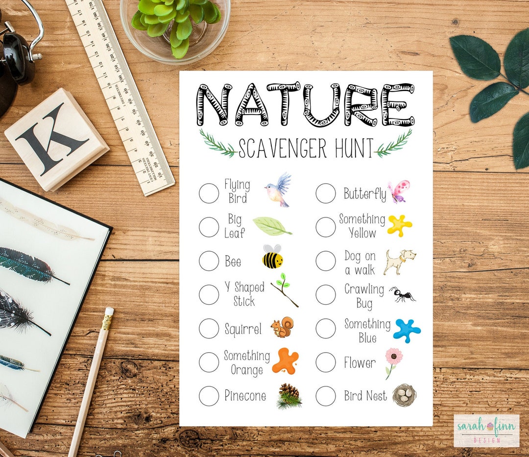 Outdoor Scavenger Hunt Nature Scavenger Hunt Printable Spring