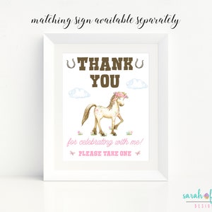 Adopt a Pony Printable Sign and Certificate Girl Horse Birthday Party ...
