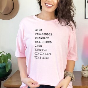 Tap Dance Shirt Tap Terms Shirt for Tap Dancer Gift Dancer Shirt Gift for Tapper Dance shirt Tap Teacher Gift Tap Instructor T-Shirt Pink