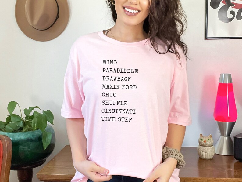 Tap Dance Shirt Tap Terms Shirt for Tap Dancer Gift Dancer Shirt Gift for Tapper Dance shirt Tap Teacher Gift Tap Instructor T-Shirt Pink