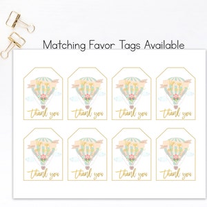 Baby Shower Bingo Game Hot Air Balloon Baby Shower Games Up up and Away Printable Gender Neutral Baby Shower Instant Download image 4