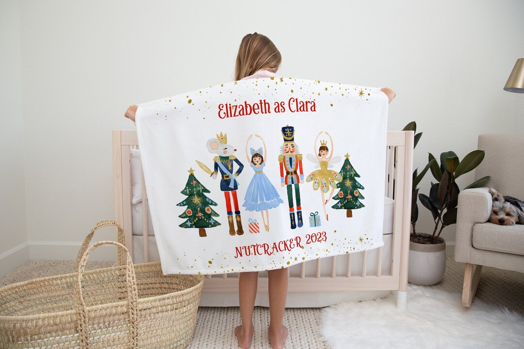 Personalized Nutcracker Blanket Gift for Clara Nutcracker Ballet Dancer