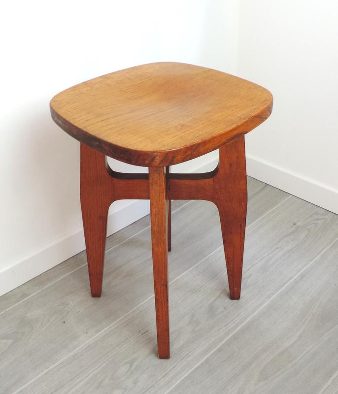French Vintage 1960s Solid Wood 19