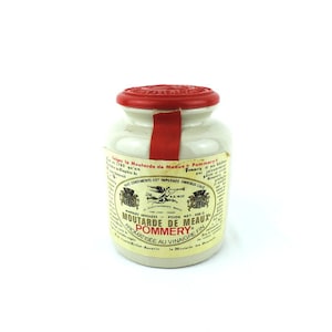 French Vintage Pommery Mustard Jar: Stoneware Kitchen Decor