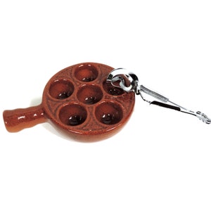 Vintage French Ceramic Snail Serving Dish and Tongs Set of 4, Brown Glazed Stoneware Oven Safe Snail Baking Dish  by Emile Henry
