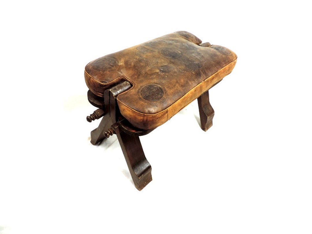 Vintage North African Camel Saddle With Genuine Leather Cushion and ...