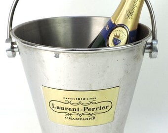French Vintage Laurent Perrier Stainless Steel Champagne Bucket
