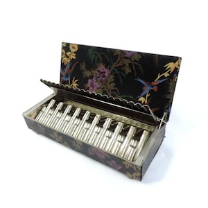 Vintage French Metal Cigarette Dispenser, Cigarette Holder, Cigarette Box