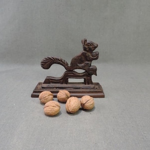 French Vintage Cast Iron Squirrel Shaped Nutcracker