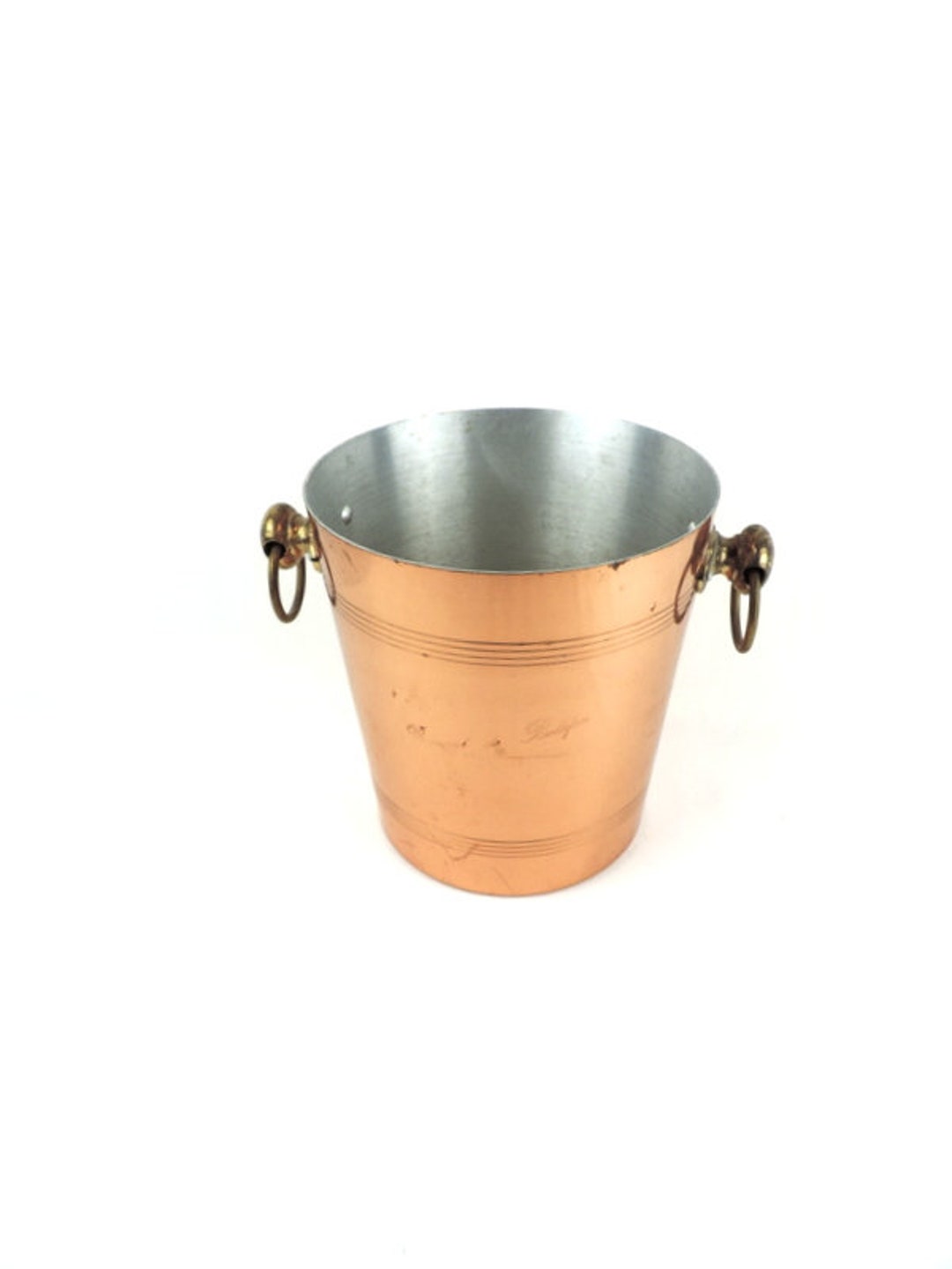 French Vintage Copper Champagne Bucket Besserat De Bellefon Etsy