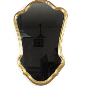 French Vintage 24&quot; x 16&quot; Gilded Wood Mirror, French Chateau Decor