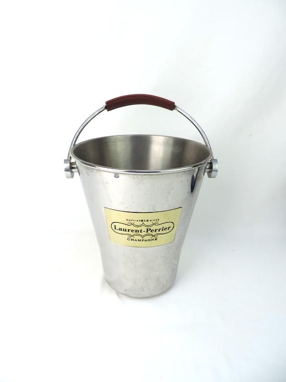 French Vintage Laurent Perrier Stainless Steel Champagne Bucket