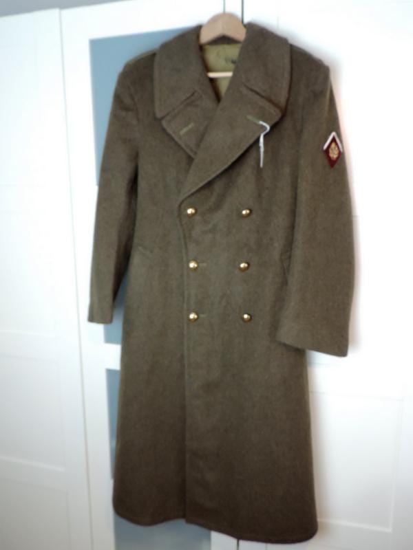 Vintage French Military Army Medic Wool Trench Coat Size M