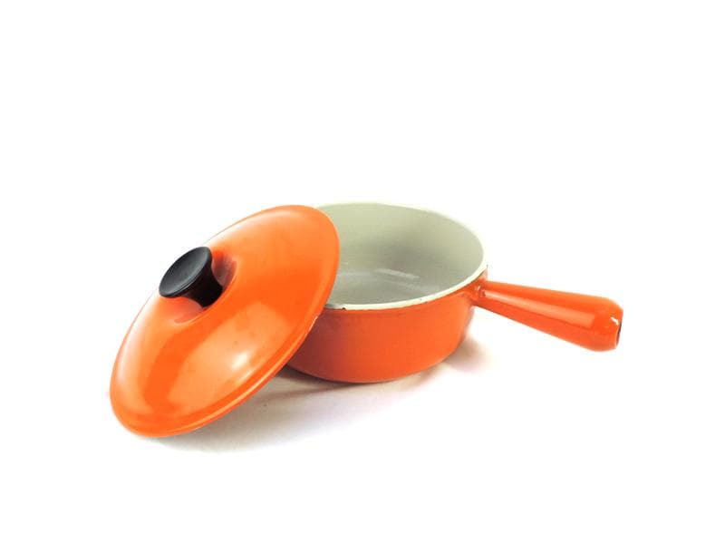 Poêle/Casserole Le Creuset 20 Cm En Fonte Émaillée – Orange Vintage