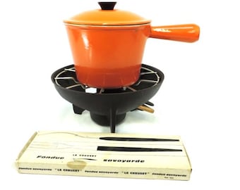 Buy French Vintage Le Creuset Fondue Set Online in India - Etsy