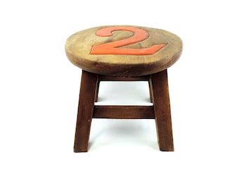 フランス製ヴィンテージ無垢材三脚ミルキングスツール 素朴なブルータ