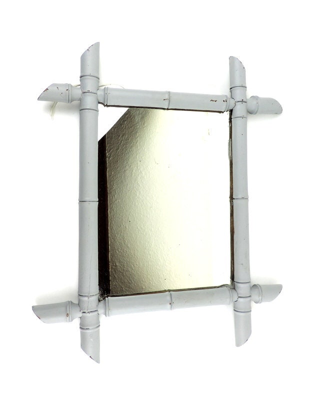 フランス製ヴィンテージ 16インチ x 13インチ フェイク竹製