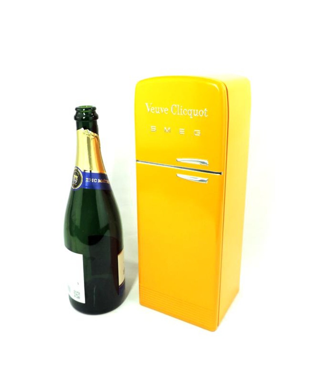 Collectible Champagne Veuve Clicquot Orange Smeg Fridge Bottle