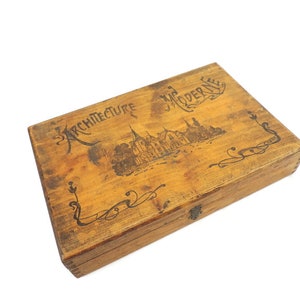Jeu De Construction Communication Blocks En Bois - Chine Années 1970, Boîte Vintage, Jeu éducatif Et Créatif