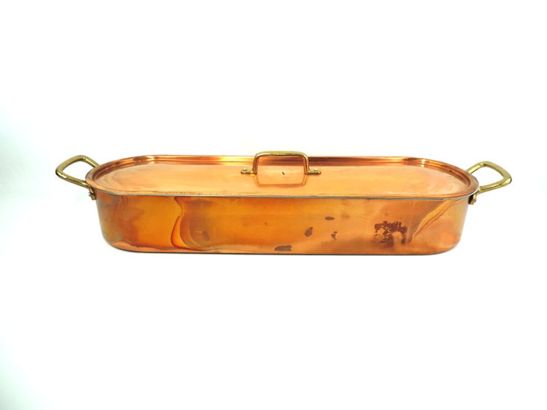 French Vintage Copper Fish Poaching Pan, Fish Kettle, Steamer Etsy