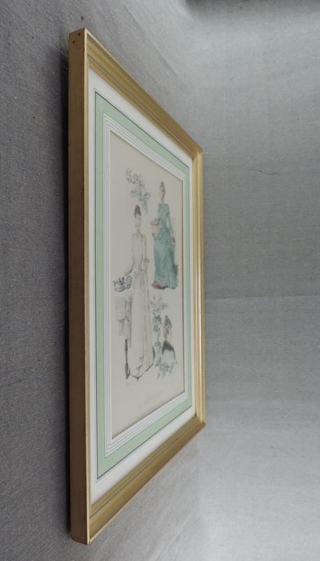 フランスアンティーク額入りアナイス・トゥードゥーズ リトグラフ