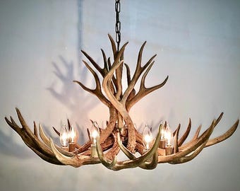 Whitefish, Deer Antler Chandelier, Real Antlers, Finest Quality Guaranteed! Handmade by Thunder Ridge Antler Art