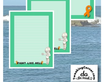 CRPS Awareness Stationery Set, Fight Like Hell Letter Paper (Digital Download)