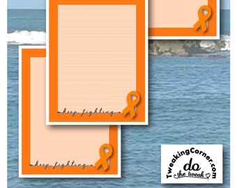 CRPS Awareness Printable Stationery Set, Keep Fighting (Digital Download)