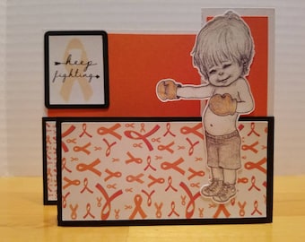CRPS/RSD Awareness Orange Pop-up Support Inspirational Greeting Card